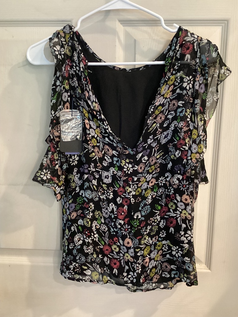 Rebecca Minkoff Nwt Cold Shoulder Viscose Top Xsmall